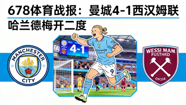 678体育战报：曼城4-1西汉姆联，哈兰德梅开二度